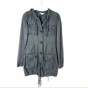 Rubbish long utility jacket gray with hood small